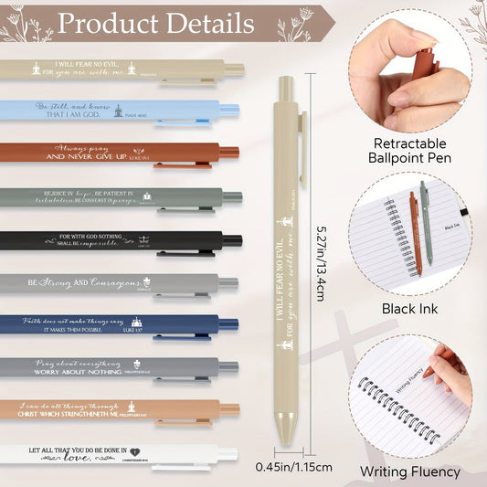 20 Sets Notebook 20 Sets Valentine's Day Gifts Bulk A6 Spiral Notebook Bible Journal For Women Men | Religious Aesthetic Scripture Notepad With Ballpoint Pen For Pastor Wife Sunday School